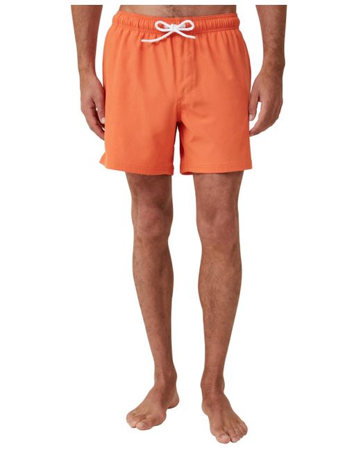 Cotton On Orange Stretch Swim Short for men