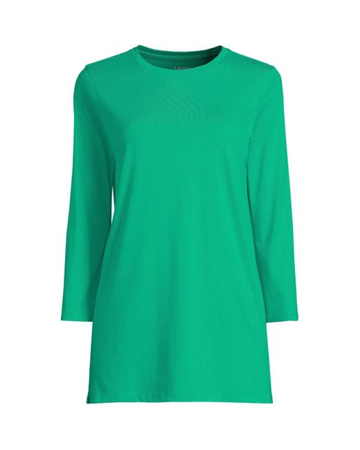 Lands' End Green Supima Crew Neck Tunic