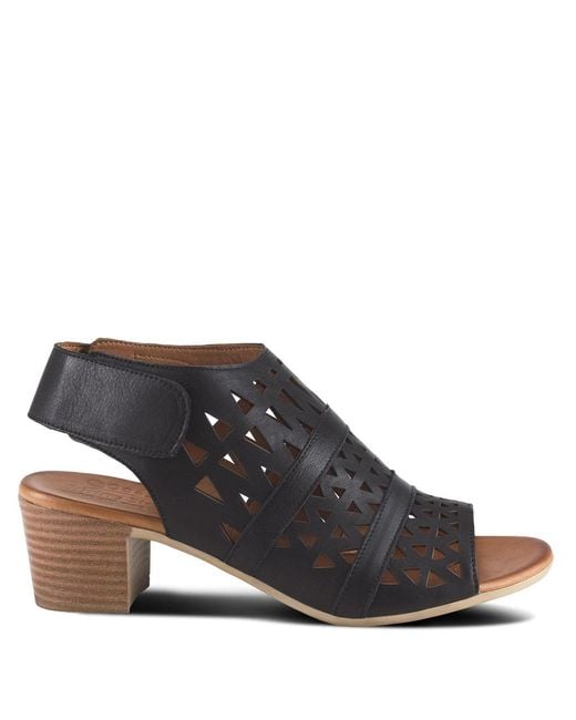 Spring Step Black Dorotha Ankle Strap Sandal