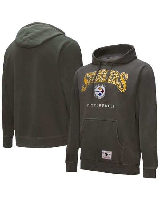 Mitchell & Ness Gray Pittsburgh Steelers Slot Pullover Hoodie for men