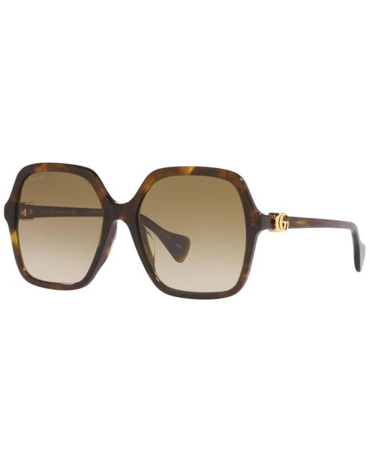 Gucci Sunglasses, GG1072Sa 57 in Brown | Lyst