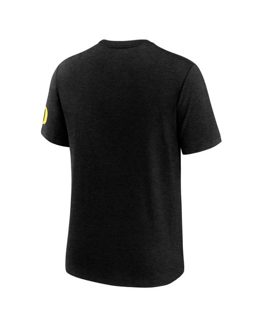 Nike Black Oregon Ducks Campus Collegiate Block Tri-blend T-shirt for men