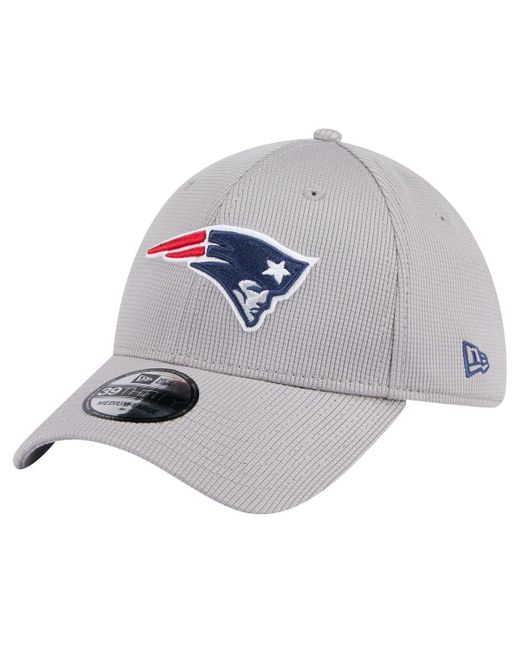 KTZ Gray New England Patriots Active 39thirty Flex Hat for men