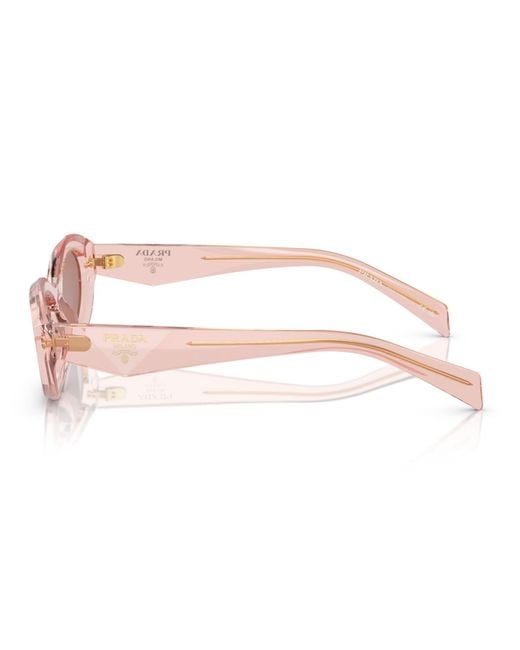 Prada Pink Symbole Irregular Sunglasses