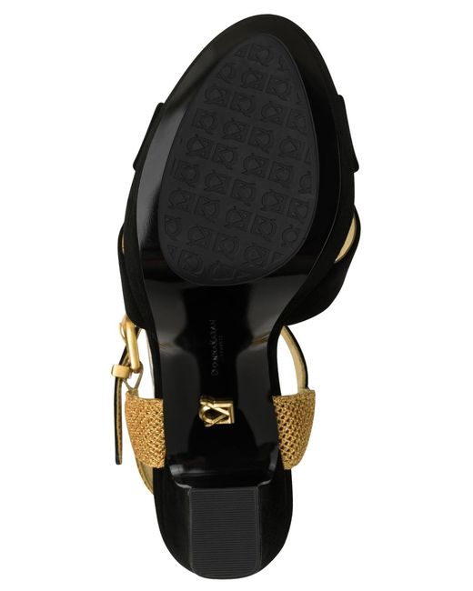 Donna Karan Black Stefania Platform Sandals