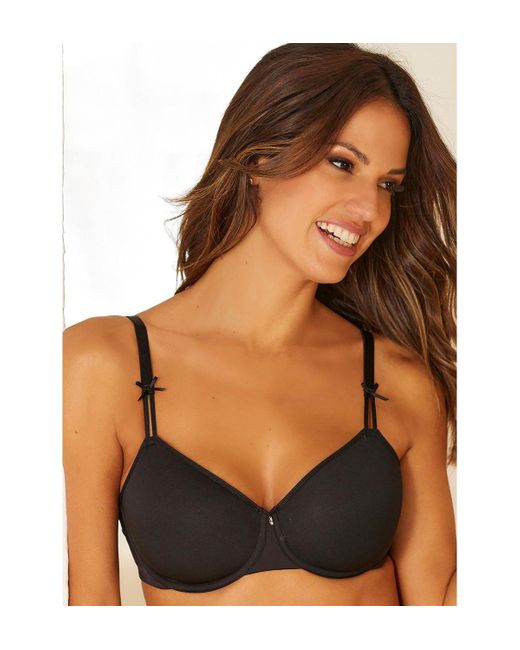 Lascana Black Unlined Minimizer Bra