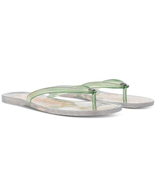 Sam Edelman Green Dean Jelly Thong Flat Sandals