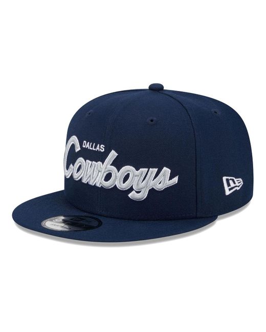 Men's Dallas Cowboys New Era Navy Script 9FIFTY Snapback Hat