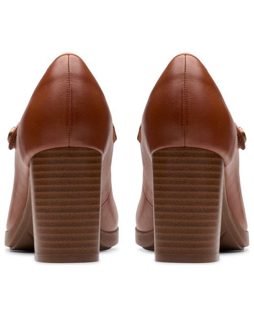 Clarks Brown Bayla Lily Riptape Dress Pumps