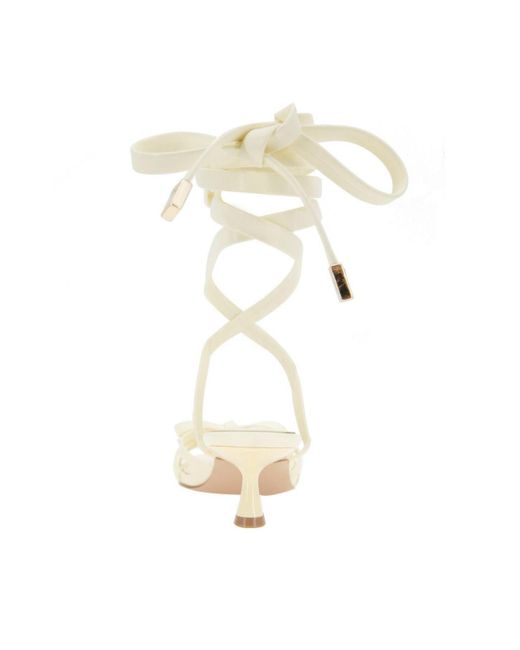 BCBGeneration Metallic Imerez Ankle Wrap Kitten Heel Sandals