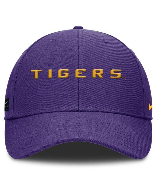 Nike Purple Lsu Tigers 2025 On-field Rise Performance Adjustable Hat for men