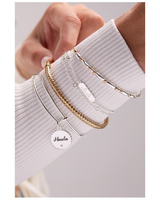 ALEX AND ANI White Abuela Infinity Adjustable Chain Bracelet