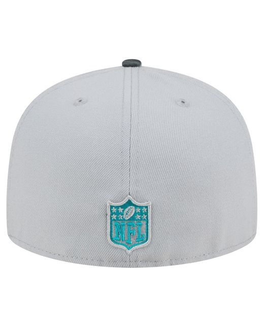 KTZ Blue Gray Miami Dolphins Active Camo 59fifty Fitted Hat for men