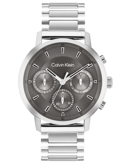 Calvin Klein Gray Gauge Tone Stainless Steel Bracelet Watch for men