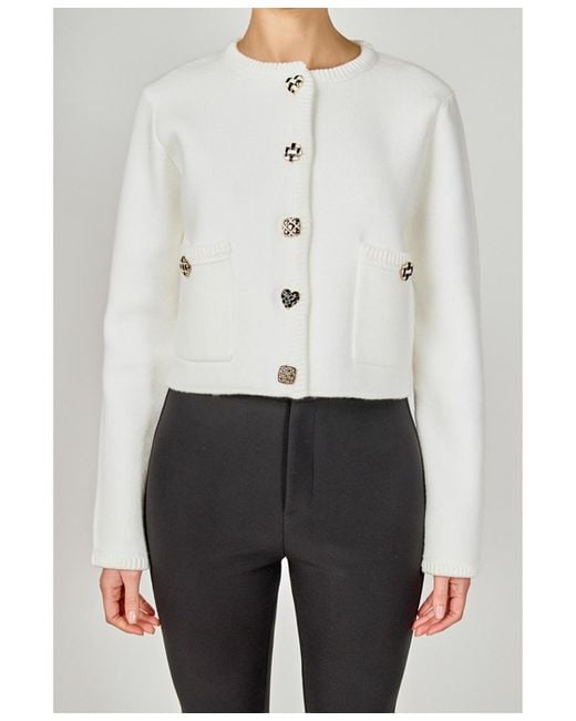Endless Rose Gray Button Up Cardigan