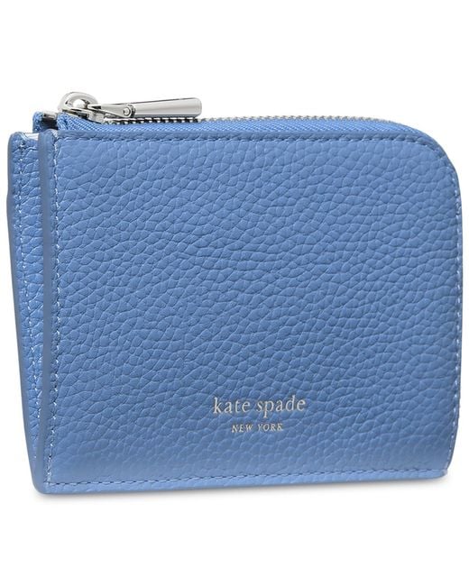 Kate Spade Blue Mini Zip Card Case