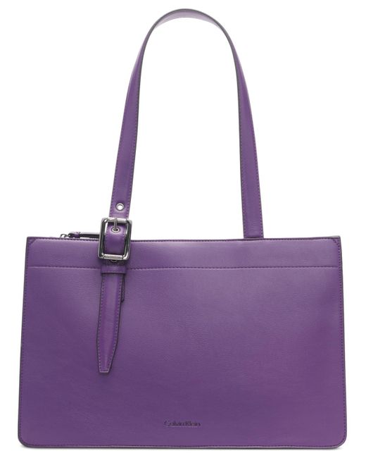 Calvin Klein Purple Havana Tote Bag