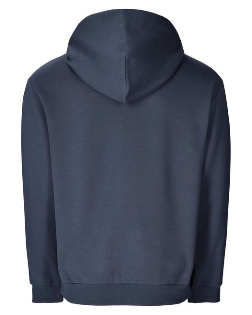 Marmot Blue Mmw Logo Fleece Pullover Hoodie Sweatshirt for men