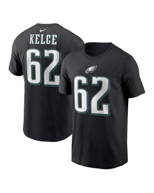 Nike Black Jason Kelce Philadelphia Eagles Player Name And Number T-shirt for men