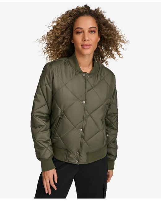 Levi's Green Quilted Bomber Jacket