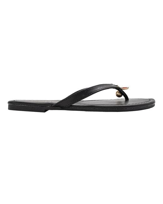 Bebe Black S Flat Sandals