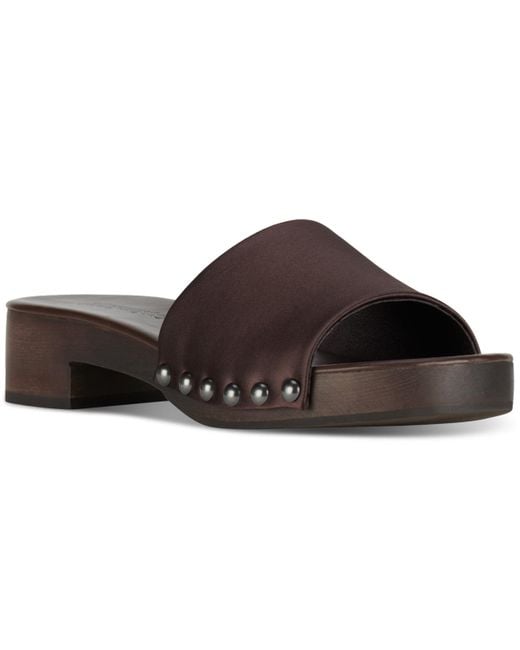Jeffrey Campbell Brown Cambrie Wooden Platform Slide Sandals
