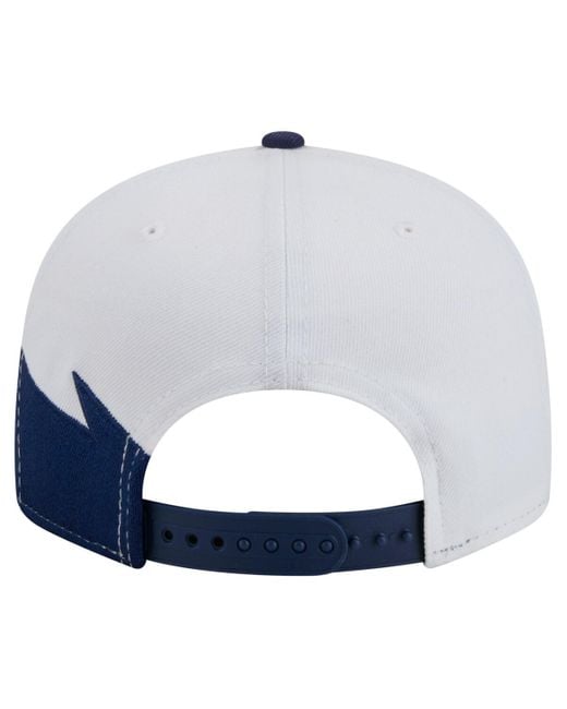 KTZ Blue Navy/white Tampa Bay Rays jagged 9fifty Snapback Hat for men