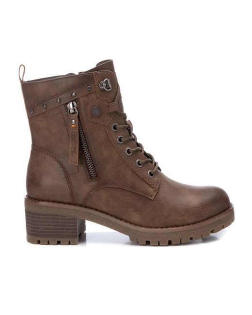 Xti Brown Casual Booties By