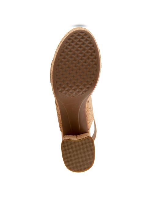 Aerosoles Brown Camilia Round Toe Platform Sandals