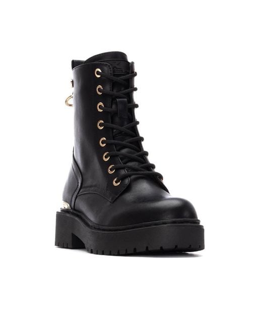Xti Black Combat Booties By