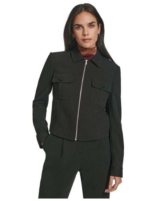 Calvin klein zip front jacket sale