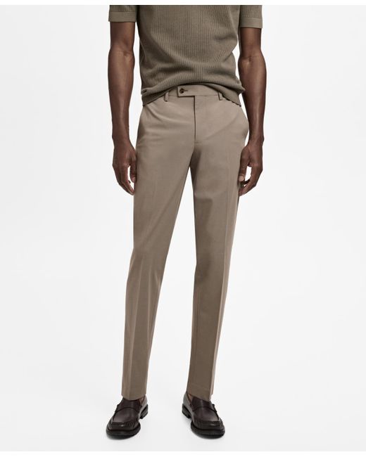 Mango Natural Milan Slim-fit Suit Pants for men