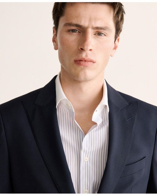 Mango Blue Wool Venice Suit Jacket for men