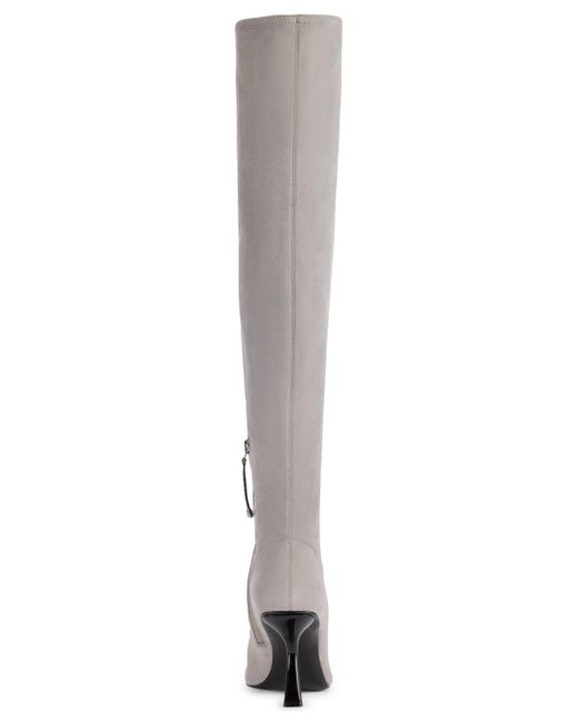 Karl Lagerfeld Gray Kian Pointed-toe Dress Boots