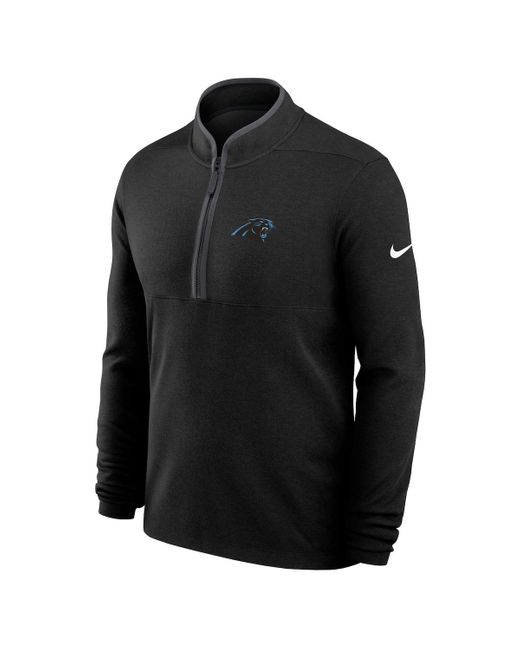 Nike Black Carolina Panthers Lightweight Victory Performance Half-zip Pullover for men