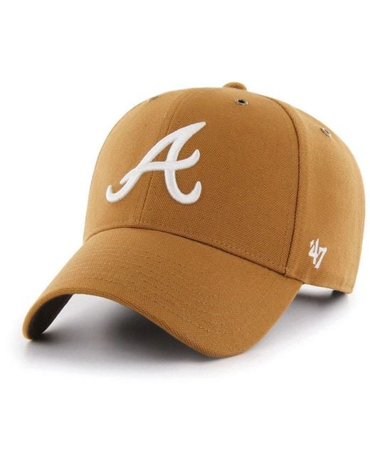 47 Brand Brown Atlanta Braves Carhartt Mvp Cap for men