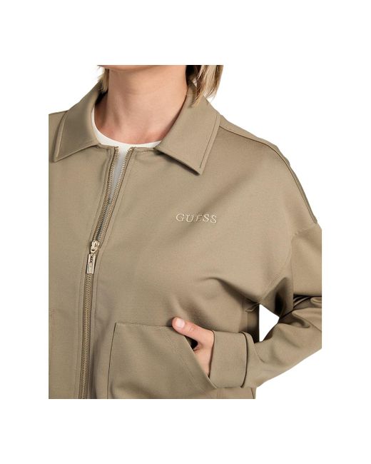 Guess Multicolor Carla Collared Zip-front Cropped Jacket