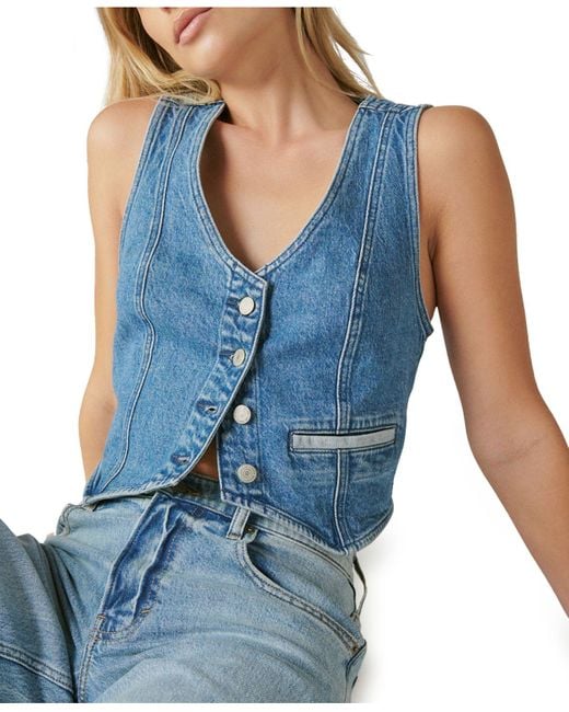 Lucky Brand Lucky Legend Indigo Denim Vest in Blue Lyst