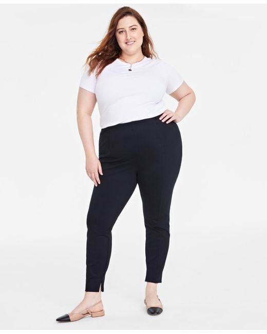 On 34th Blue Plus Size Ponte