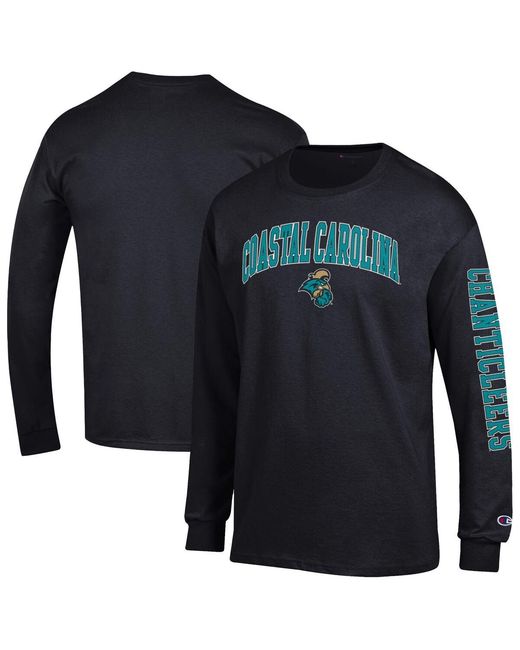 Champion Blue Coastal Carolina Chanticleers Arch Over Logo 2-hit Long Sleeve T-shirt for men