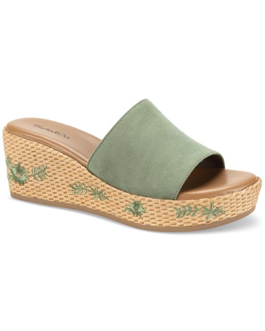 Style & Co. Multicolor Meadoww Slide Wedge Sandals