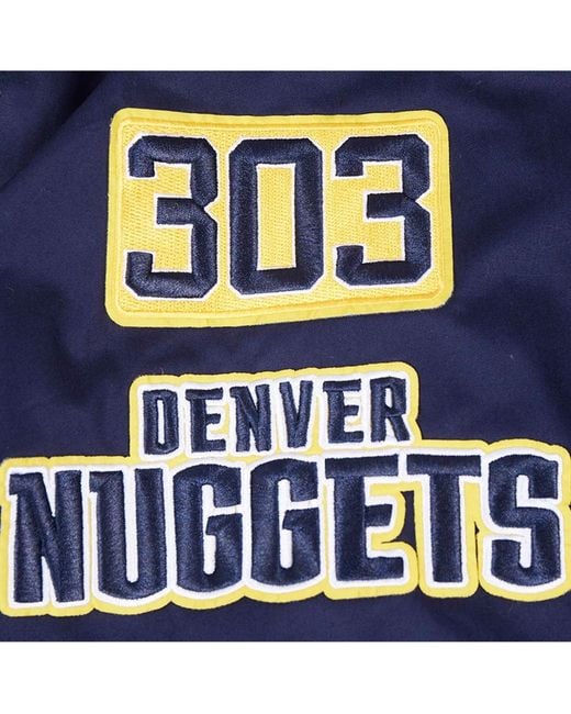 Pro Standard Blue Denver nuggets Area Code Full-zip Jacket for men
