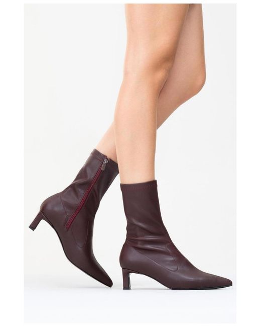 Prologue Shoes Brown Lewin Pointed Toe Stiletto Boot