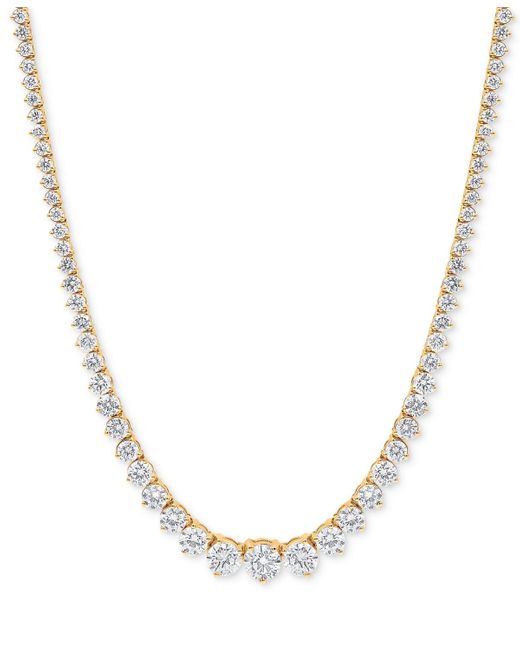 Badgley Mischka Metallic Lab Grown Diamond Graduated 16-1/2" Collar Necklace (10 Ct. T.w.