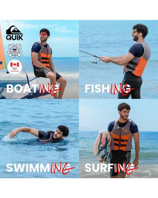 Quiksilver Gray Life Vest for men