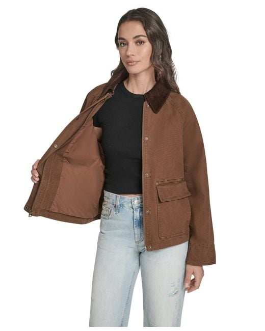 Levi's Brown Regular Short Cotton Barn Jacket
