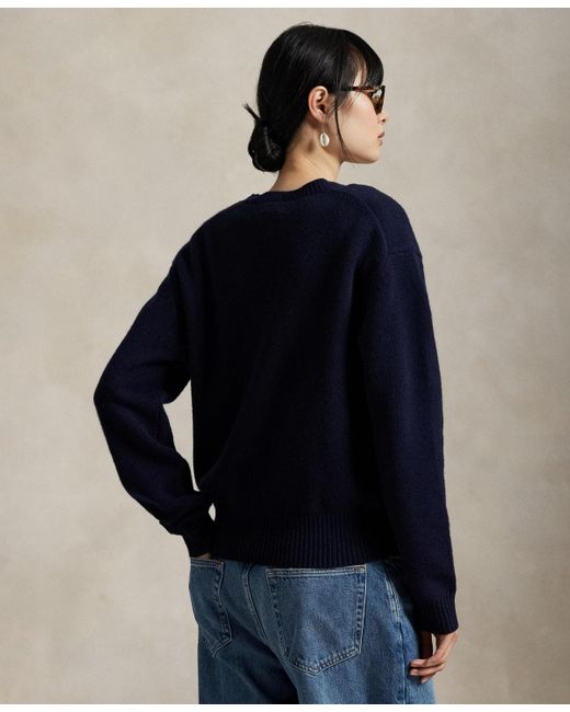 Polo Ralph Lauren Blue Polo Bear Wool-cashmere-blend Sweater
