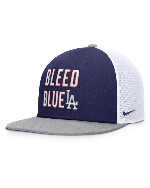Nike Blue Los Angeles Dodgers Pro Trucker Snapback Hat for men