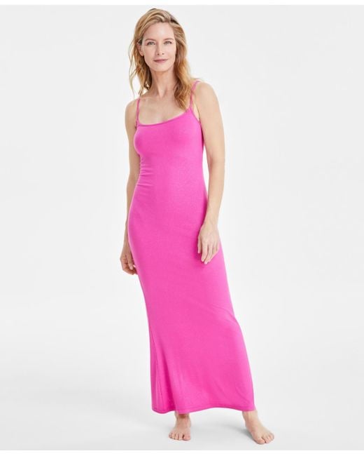 INC International Concepts Pink Sparkle Knit Nightgown