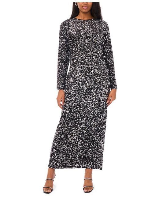 Msk Women's Black Sequin Crewneck Dress - www.benaras.co Msk Women's Black Sequin Crewneck Dress - www.benaras.co